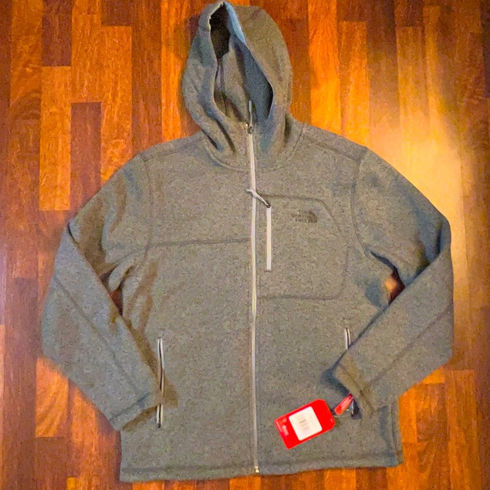 Brand new The North Face Gordon Lyons gray fleece hoodie.